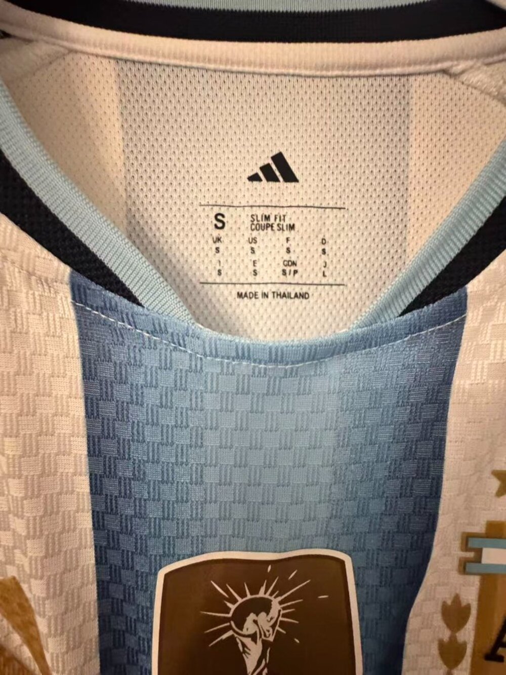 adidas Argentina Soccer Jersey Blue White Size S - Picture 8 of 9